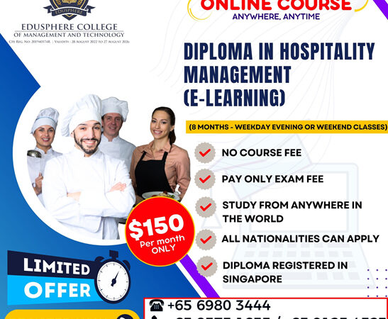 Diploma in Hospitality Management (E-Learning)